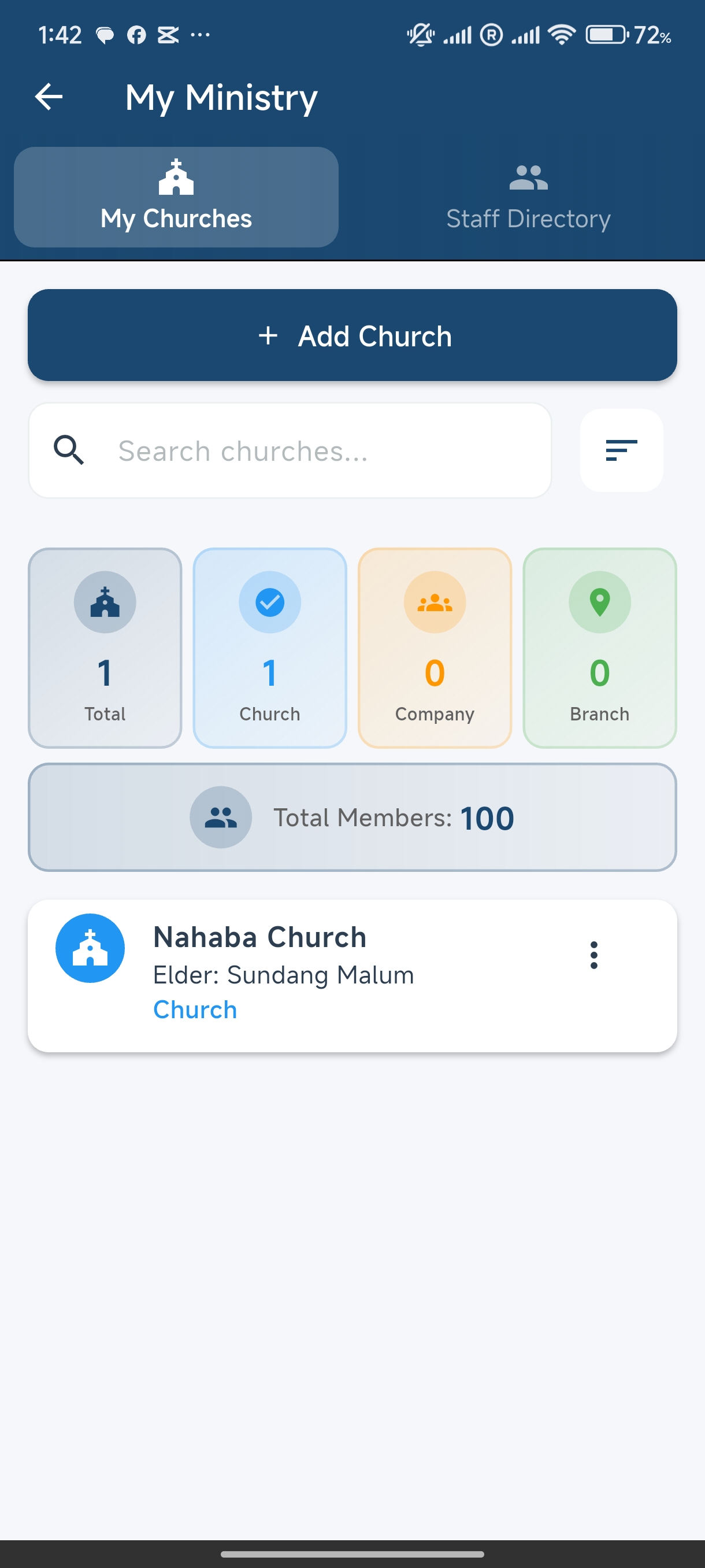 Authentication screen